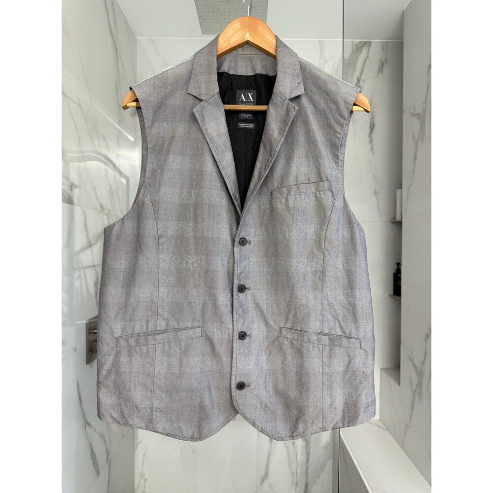 Men's Grey Tailored Vest, XL